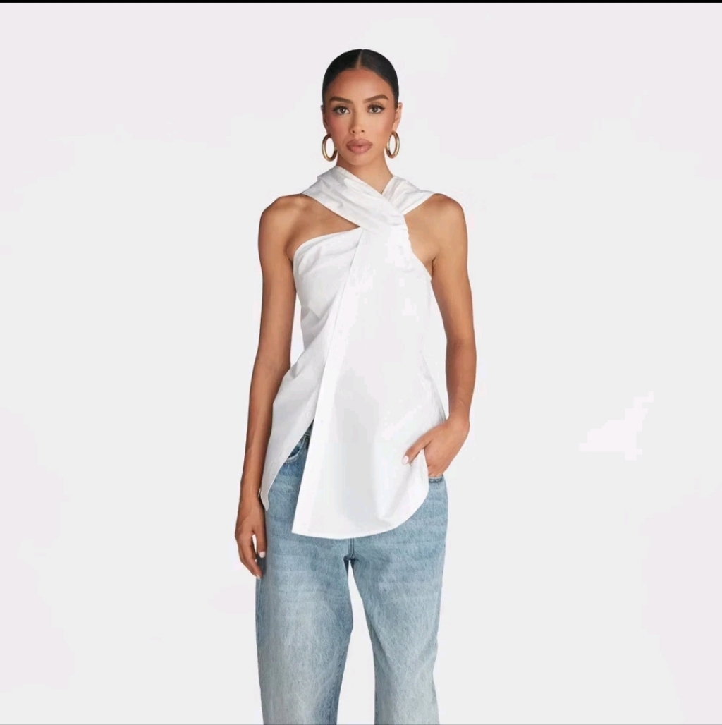 Twist Halter White Women's Top